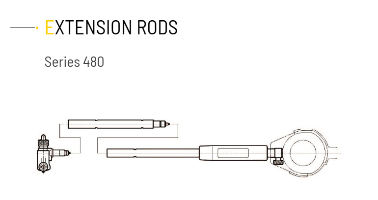 EXTENSION P/ALEXOMETRO 160-250MM/250-400MM ASIMETO 480-05-2 LARGO 1000MM