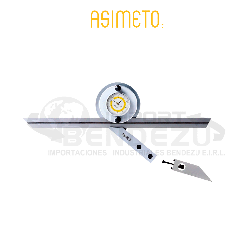 [490-10-2] GONIOMETRO C/RELOJ 0-360º ASIMETO 490-10-2