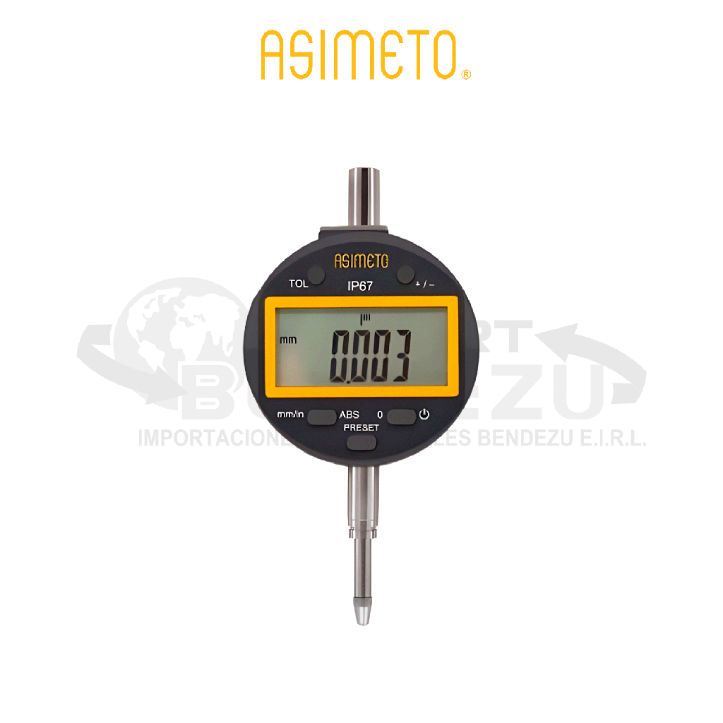 RELOJ COMPARADOR DIGITAL IP67 0-12.7MM X 0.001MM ASIMETO 408-01-8