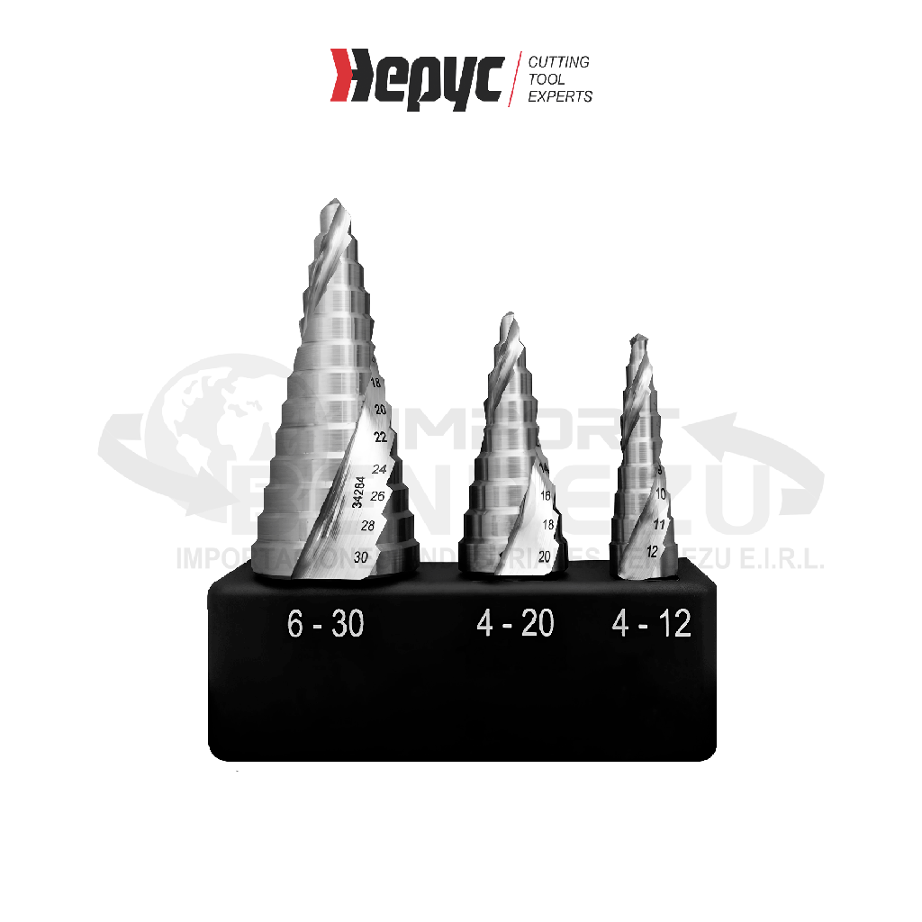 [51400000005] BROCAS ESCALONADAS HSS 4-30 X 3PZA  (35º )   HEPYC 51400000005