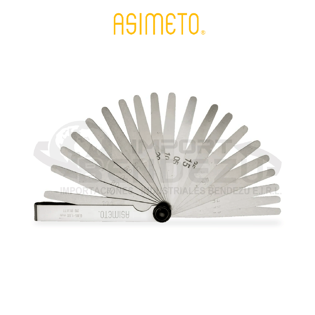 CALIBRADOR D/LAMINA 0.02-1.00MMX100MM (17PZAS) ASIMETO 605-73-3