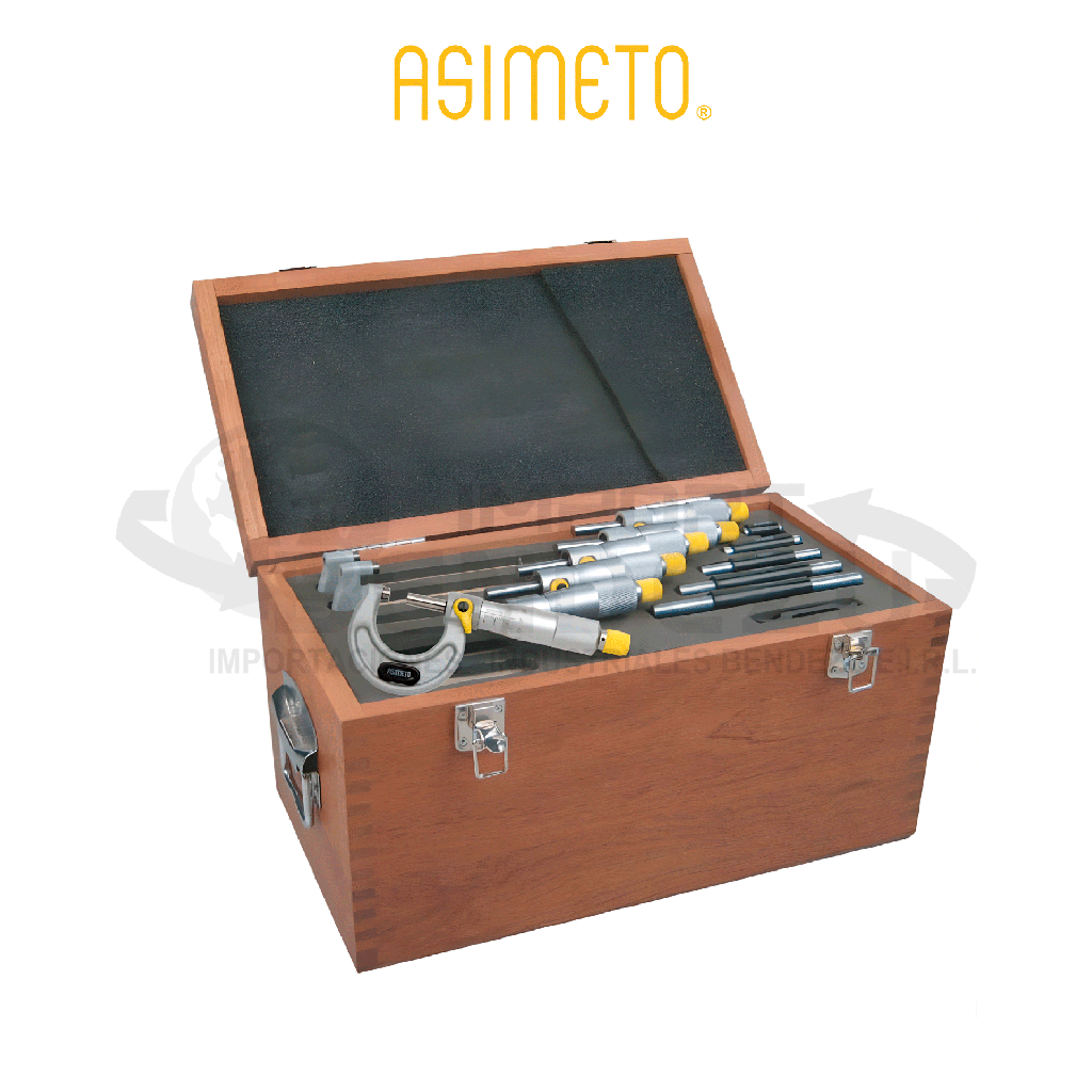 MICROMETRO EXT 0-100MM X 0.01MM ASIMETO (4PZA) 101-64-8