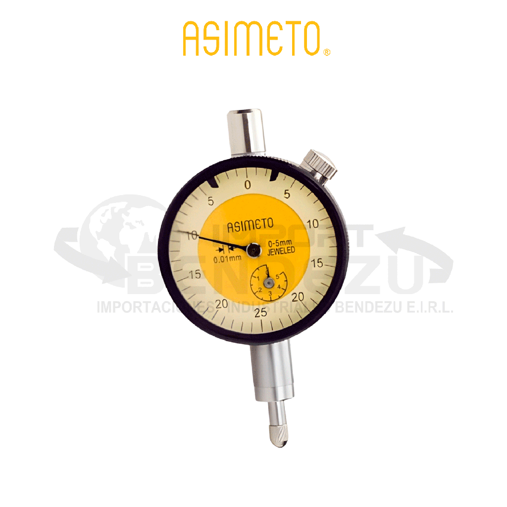 RELOJ COMPARADOR 0-5MM X 0.01MM ASIMETO 401-05-0