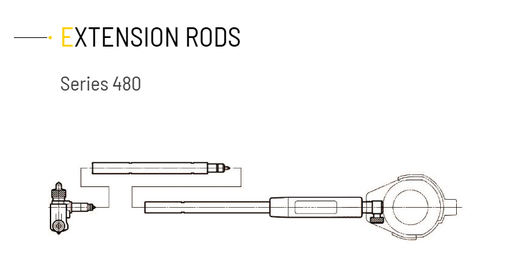 [480-05-2] EXTENSION P/ALEXOMETRO 160-250MM/250-400MM ASIMETO 480-05-2 LARGO 1000MM