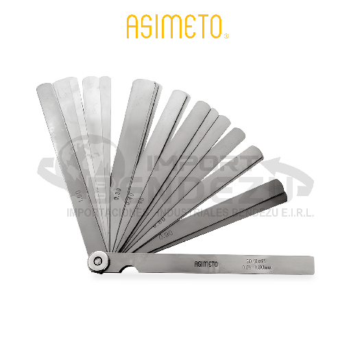 [605-74-0] CALIBRADOR DE LAMINA 0.05-1.00MMX150MM (20PZAS) ASIMETO 605-74-0