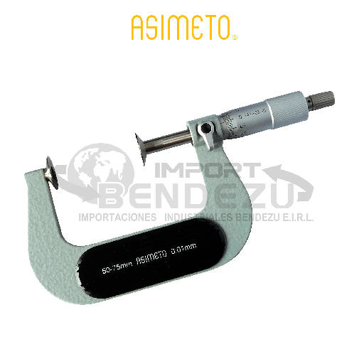 [141-01-0] MICROMETRO EXT P/PIÑON 0-25MM X 0.01MM ASIMETO 141-01-0